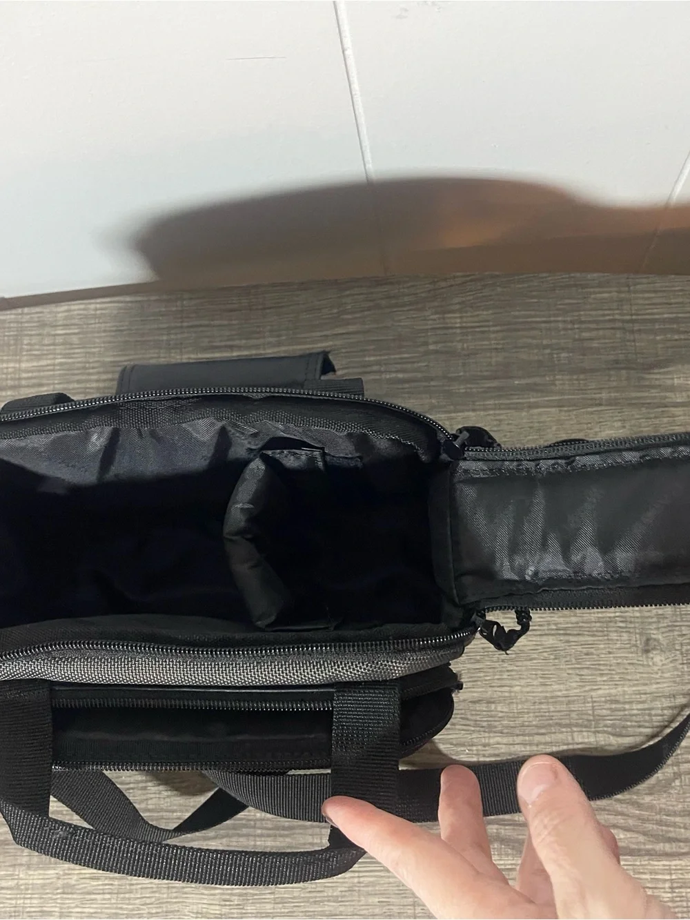 Canon Black and Silver Camera Shoulder Bag